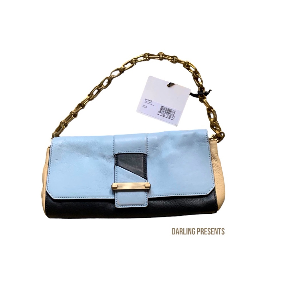 Dannijo Skycombo Gokd Chain Handbag Women Color Blue SIZE 5 X 10.25